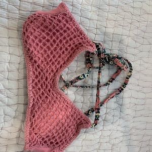 pink bikini top
